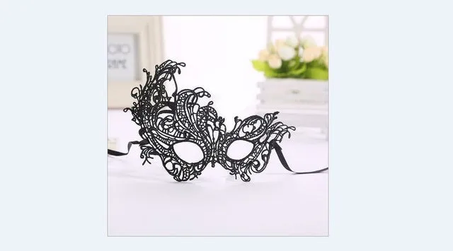 1PCS Black Women Sexy Lace Eye Mask Party Masks For Masquerade Halloween Venetian Costumes Carnival Mask For Anonymous Mardi