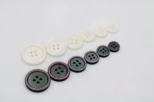 20PCS 4 Holes Sewing Round Craft Buttons Resin Snaps for Blazer Shirts Clothes DIY Accessories (Black, 10mm)