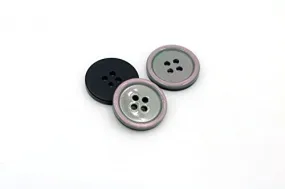 20PCS 4 Holes Sewing Round Craft Buttons Resin Snaps for Blazer Shirts Clothes DIY Accessories (Black, 10mm)