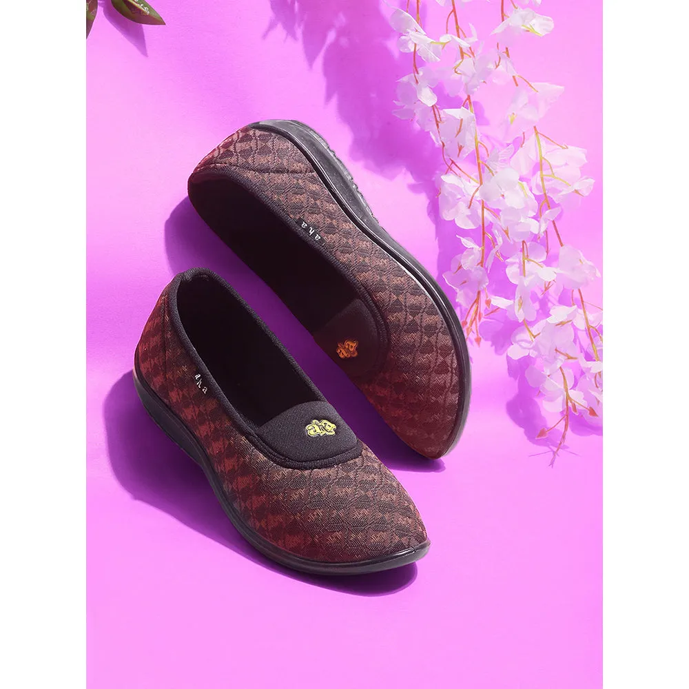 Liberty ELENA-214 Womens Elegant Casual Brown Ballerina Flat Shoes