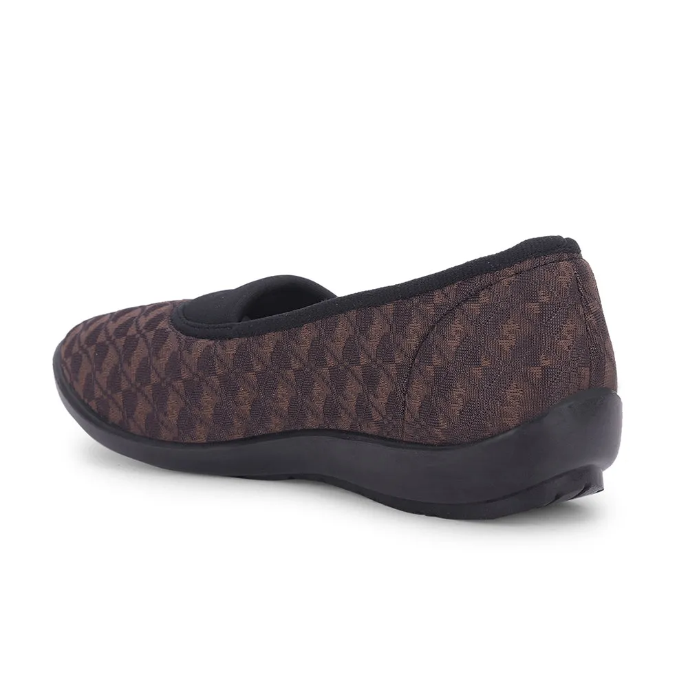 Liberty ELENA-214 Womens Elegant Casual Brown Ballerina Flat Shoes