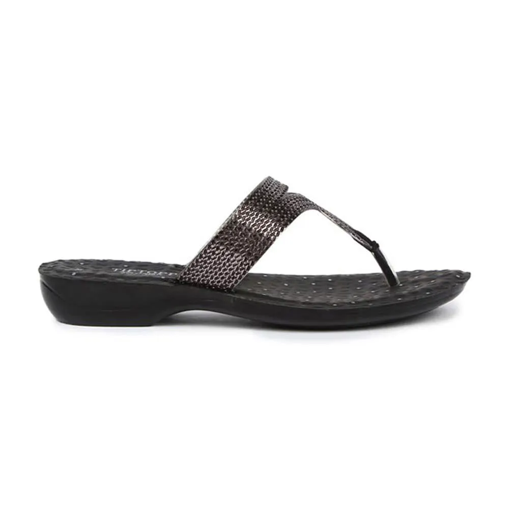 A-HA By Liberty ETHNIC-05 Women Ethnic Black Slippers