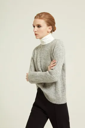 Alpaca Blend Ribbed Sweater