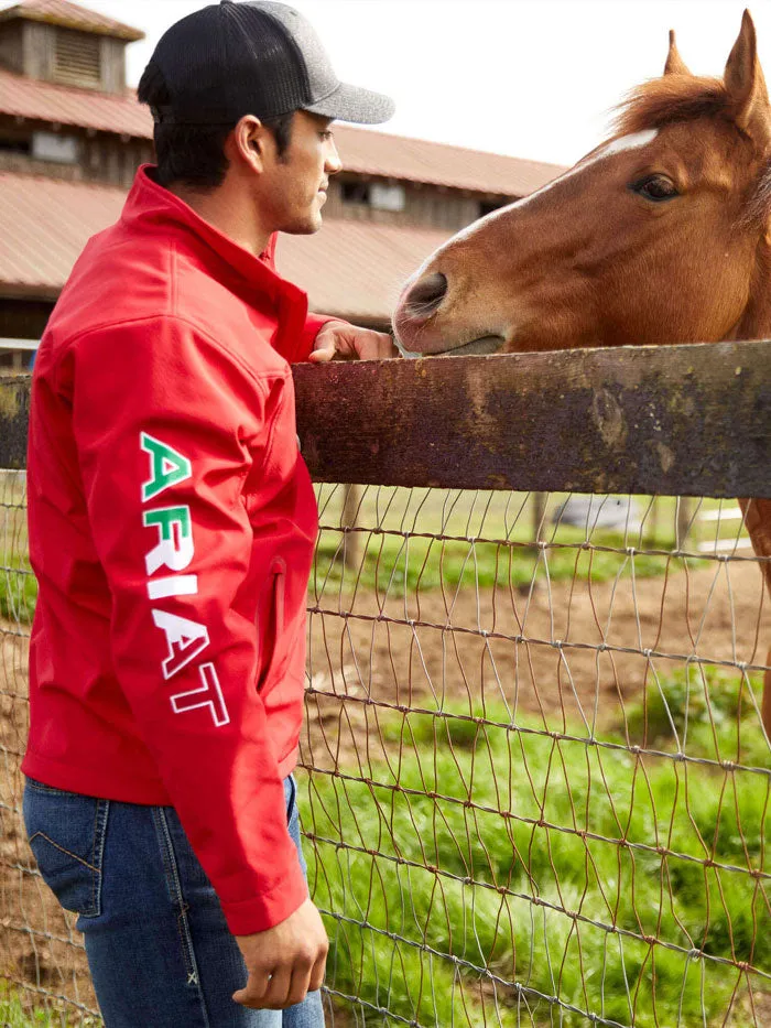 Ariat 10033525 Mens New Team Softshell MEXICO Jacket Red