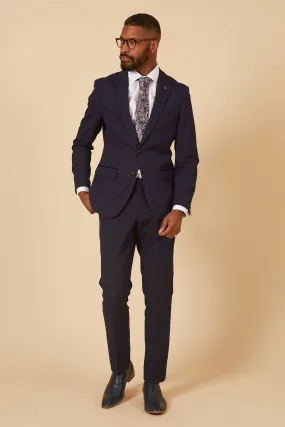 BROMLEY - Navy Check Two Piece Suit