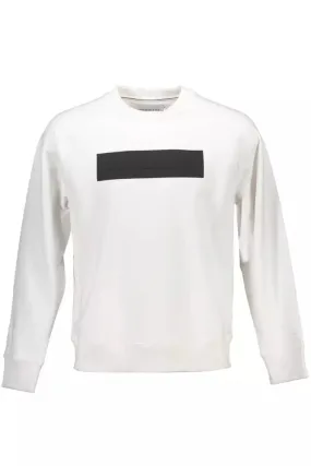 Calvin Klein Elegant White Cotton Blend Sweater