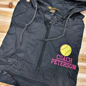 Coach’s Personalized Pull Over Rain Jacket