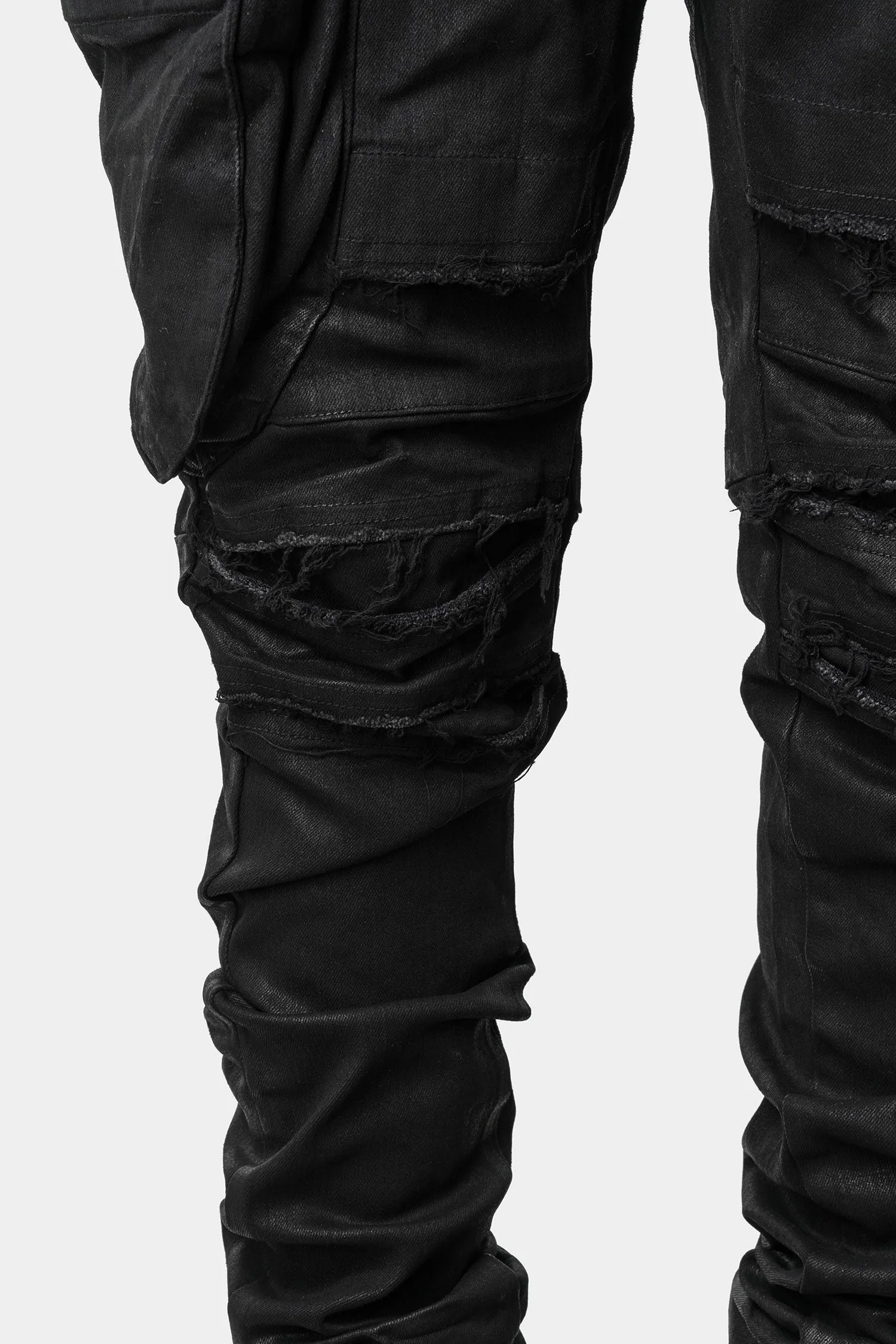 Coated cargo pants