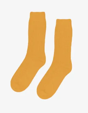 Colorful Standard Merino Wool Blend Sock Burned Yellow