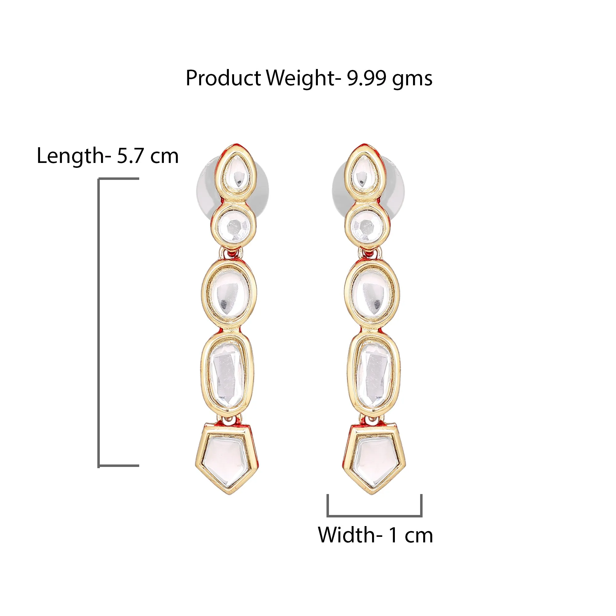 Designer Kundan Long Traditional Earrings For Women