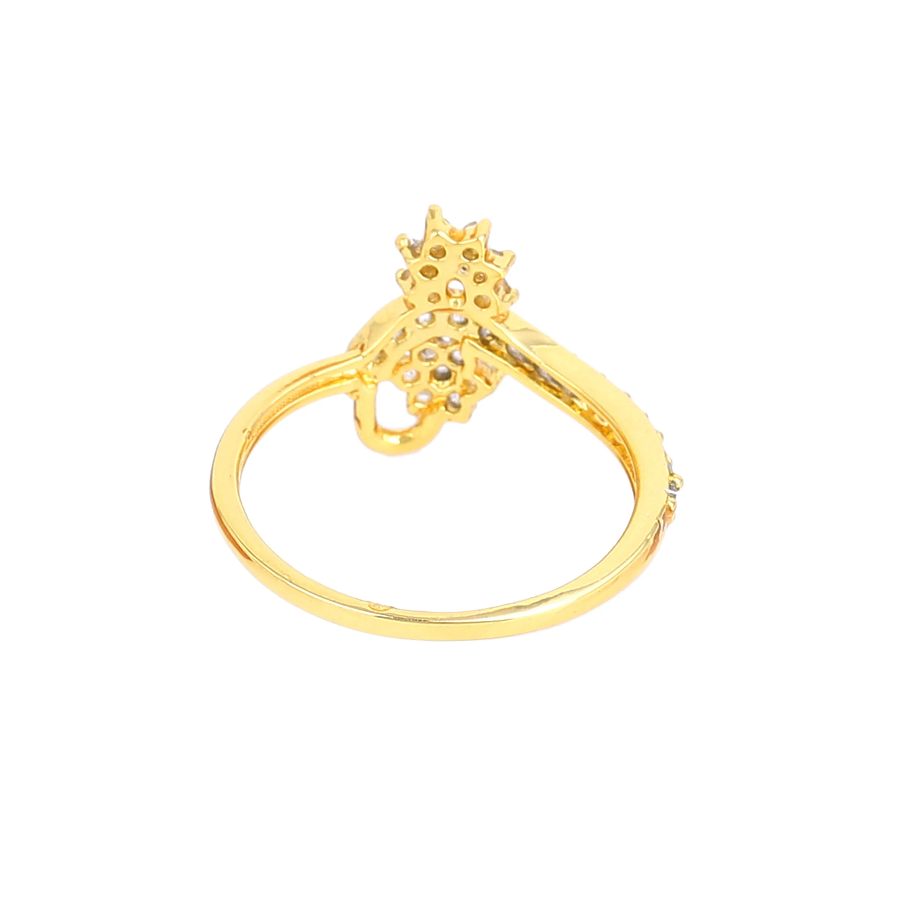 Estele Fancy american diamond studded floral designer ring for women ( non adjustable)