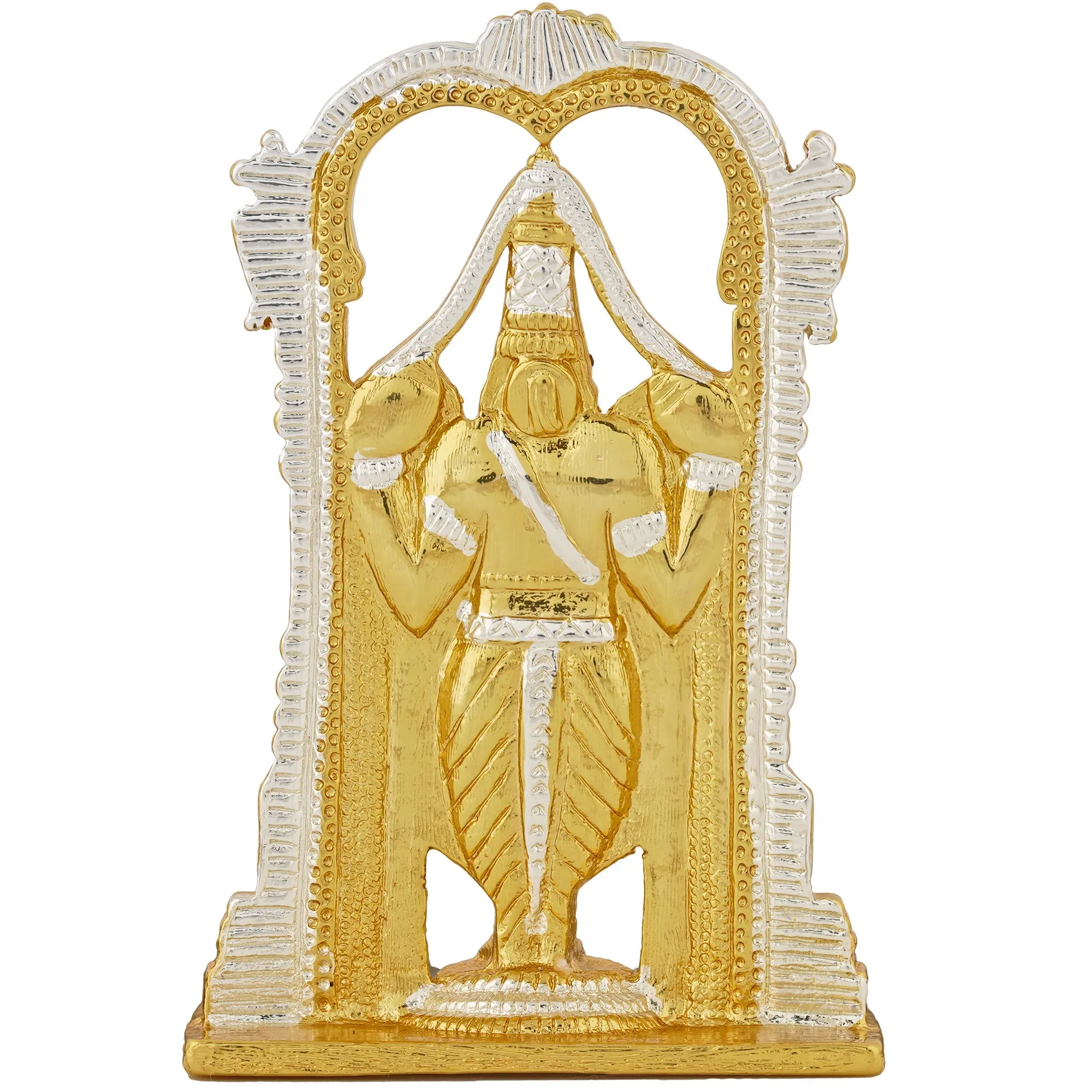 Estele Gold & Rhodium Plated Lord Tirupati Balaji Idol Showpiece for Pooja Mandir/ Home Decorative