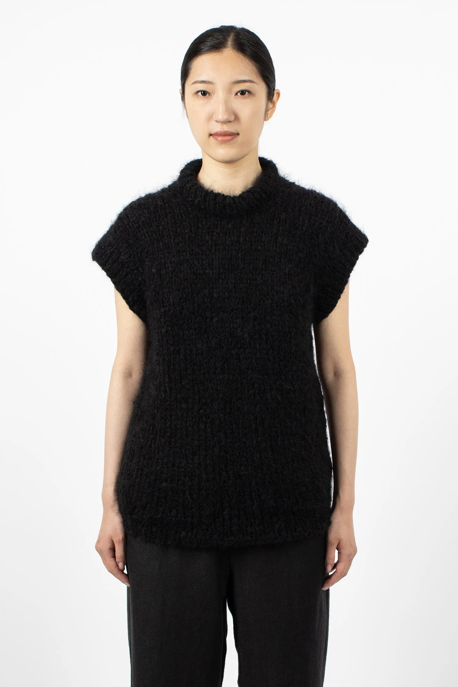 Hand Knitted T-Shirt Black