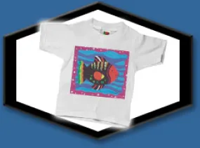 Innovative Stone Washed Kid's T-Shirts Fish