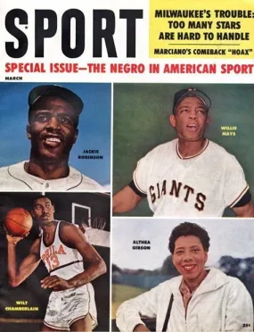 March 1960 Sport Cover (Jackie Robinson, Wilt Chamberlin, Althea Gibson, Willie Mays)