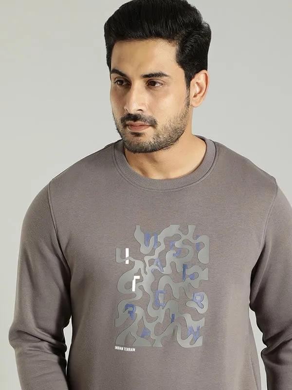 Men Graphic Full Sleeve Crew Neck Sweatshirt