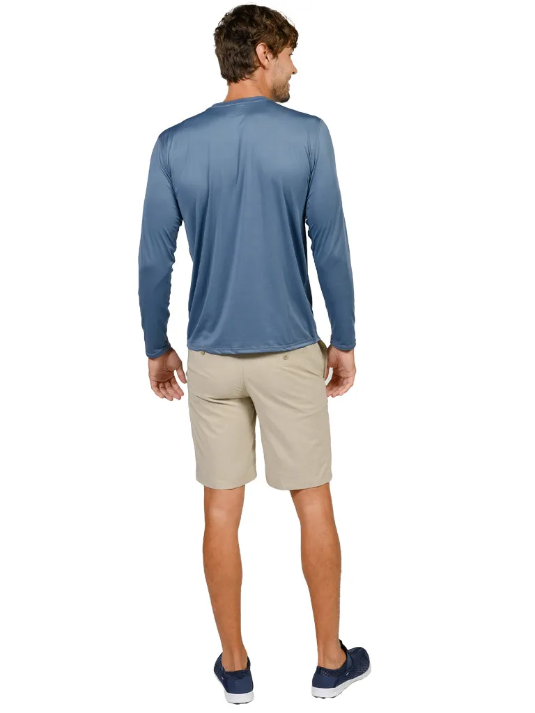 Men's Long Sleeve Ultra Loose Sun Shirts in many solid colors and tie dye prints.