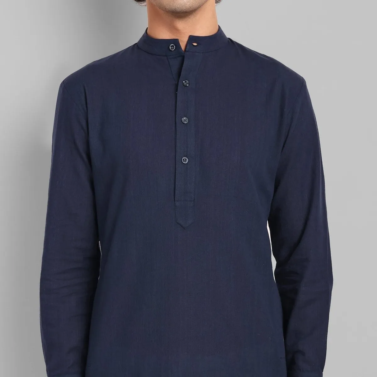 MEN'S NAVY BLUE KURTA SET