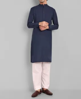 MEN'S NAVY BLUE KURTA SET