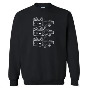 Minecraft Axolotl Outline Crewneck Sweatshirt