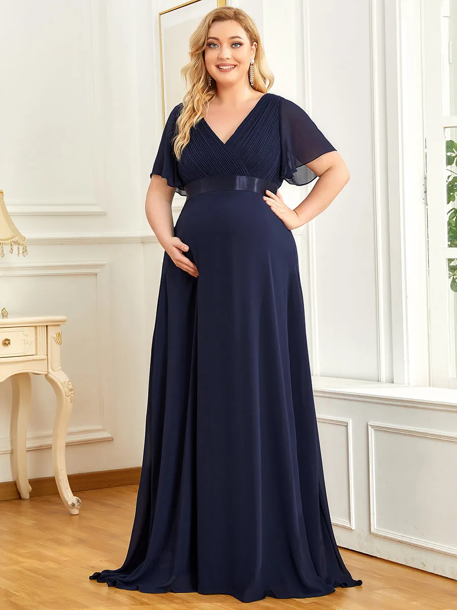 Plus Size Cute and Adorable Deep V-neck Wholesale Dress for Pregnant Women