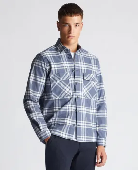 Regular Fit Checked Heavyweight Cotton Overshirt