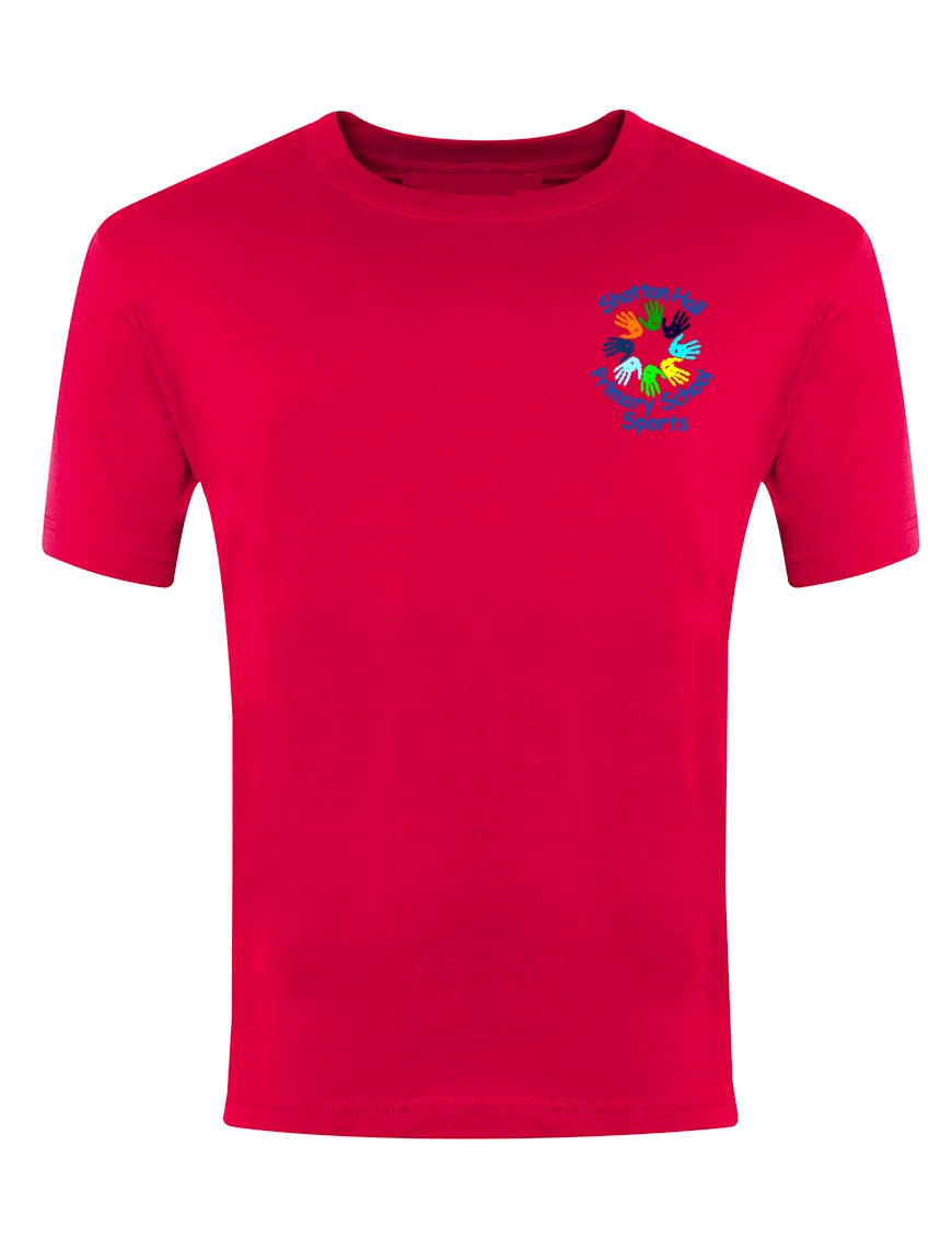 Shotton Hall Primary School Red Airtext P.E. T-Shirt