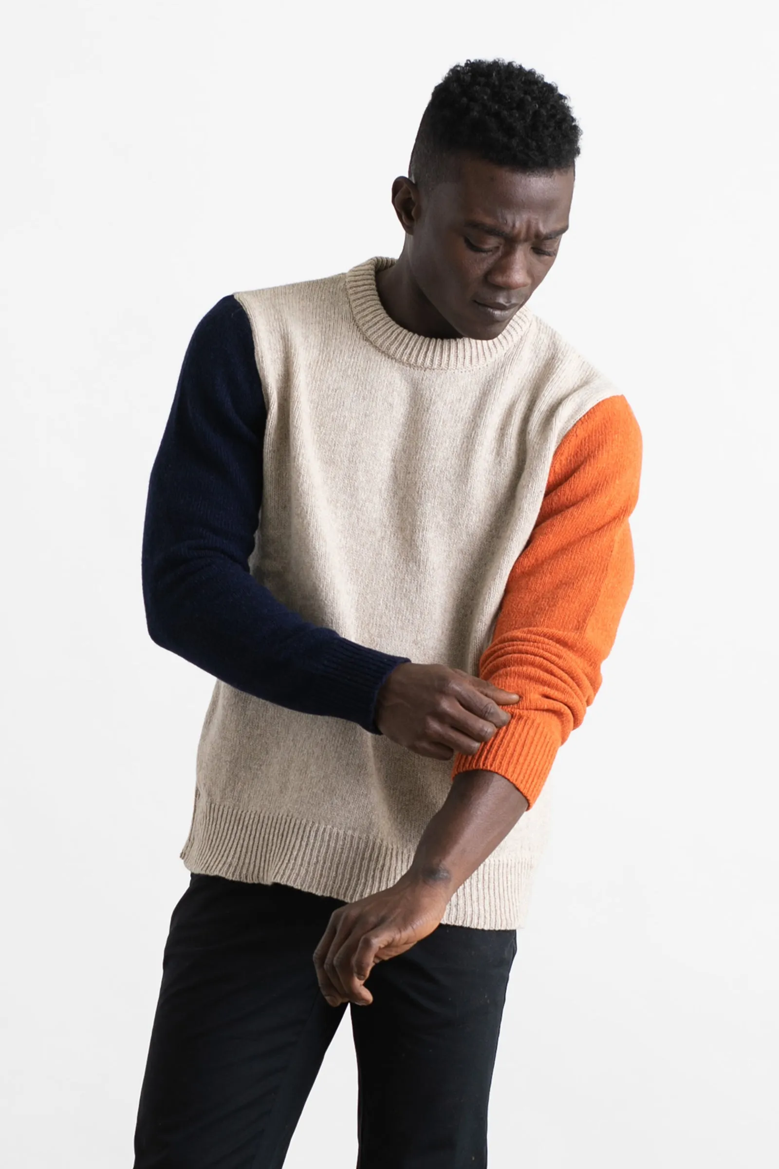 Universal Works Eco Wool Crew Knit / Mixed